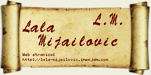 Lala Mijailović vizit kartica